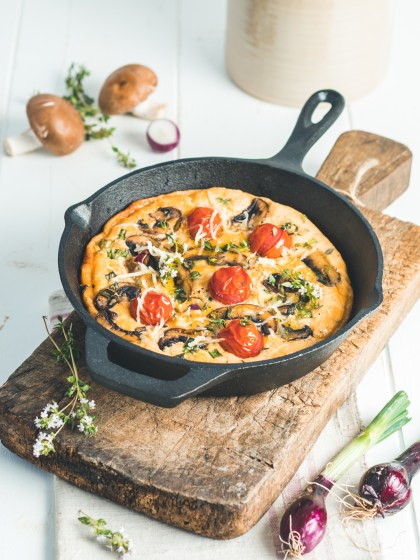 Eierpfannkuchen mit Bergkäse