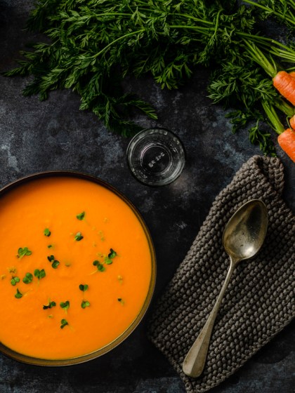 Möhren Orangen Suppe mit Kardamom